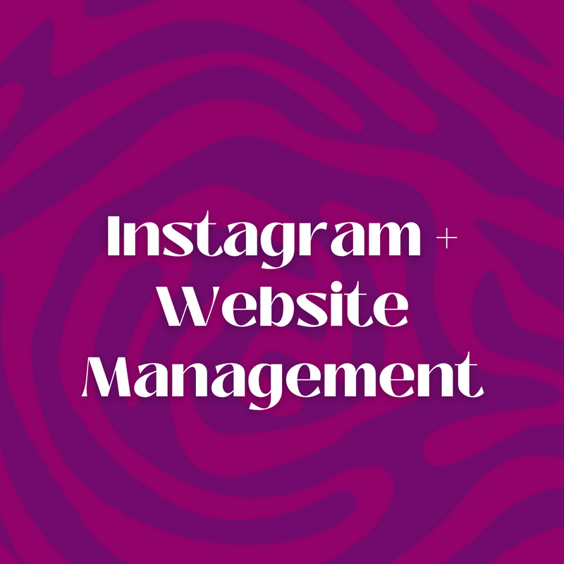 Instagram + Website Management